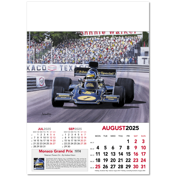 Grand Prix Wall Calendar