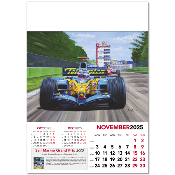 Grand Prix Wall Calendar