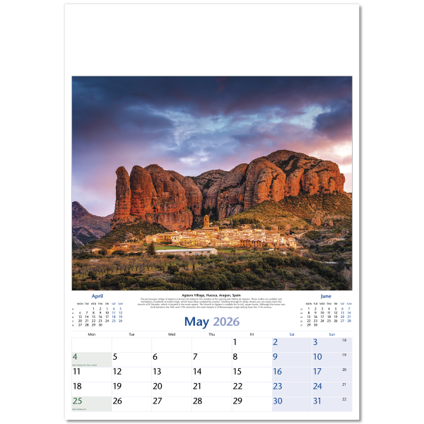 World by Night Wall Calendar